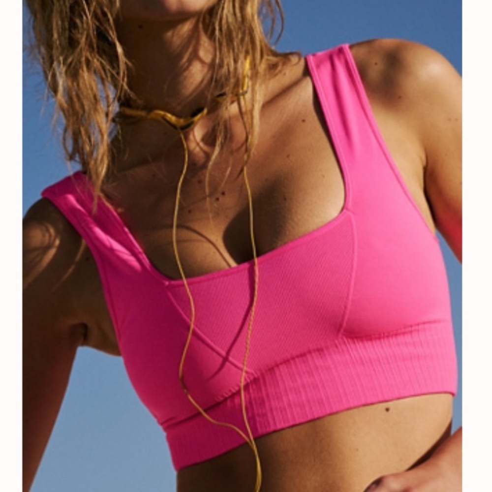 Free People Pink Sports Bra